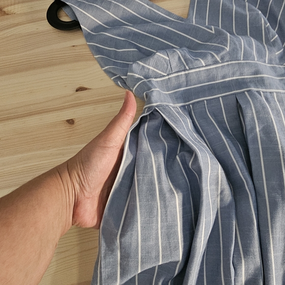 Gal Meets Glam Blue and White Striped Backless Dress - Picture 4 of 9